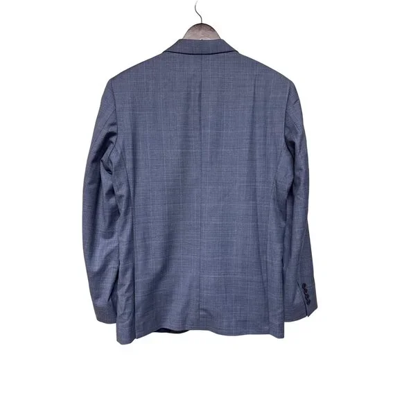 NEW Nordstrom Zigone Men's Blazer Blue Wool Two Button Lined Jackert Size 40R